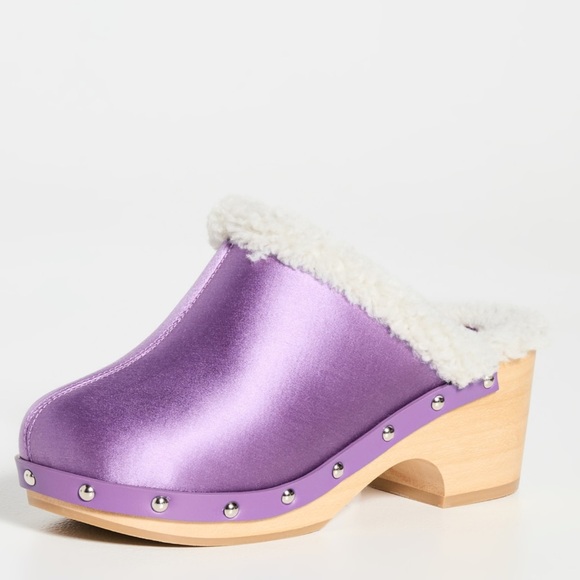 Sleeper Matilda Shearling Clogs in Lilac - Picture 1 of 10